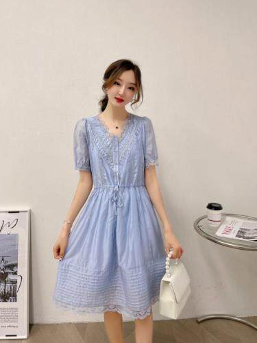 现货：新款夏装，天丝连衣裙，女装连衣裙，花之妖影