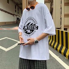 夏季新款短袖t恤男潮牌印花半袖ins港风宽松学生上衣潮TX608-P25，男装T恤，星座1008