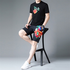 C231205钱塘2020-2夏季男士薄款休闲运动套装时尚潮流两件套P116，男装休闲套装，钱塘207-2