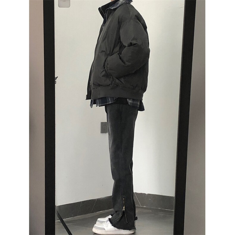 现货！假两件毛呢格子拼接夹克棉衣1005-MY023-P98,男装夹克,星座1005