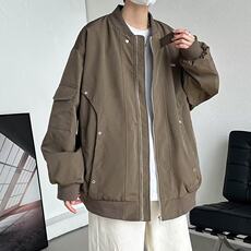 美式飞行员夹克男春秋复古街头百搭外套潮牌宽松棒球服JL266-p63，男装夹克，星座1008