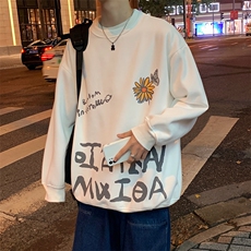 港风新款男女休闲圆领印花潮流百/搭/宽/松/卫衣A816，男装卫衣，电商A132（原电商B245）