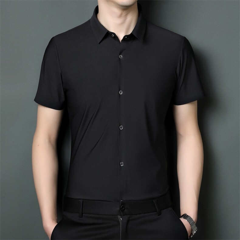 SQY9827男式2023年夏季新款衬衫男短袖商务时尚休闲衬衣男装P65图片