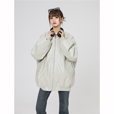 现货2025PU皮夹克美式潮牌女飞行服高街流行外套W318-P35，男装夹克，电商A170