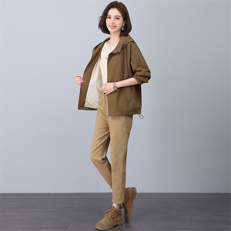 2023年秋季新款潮韩版女纯色宽松显瘦休闲两件套,女装套装/套裙,独衣靓