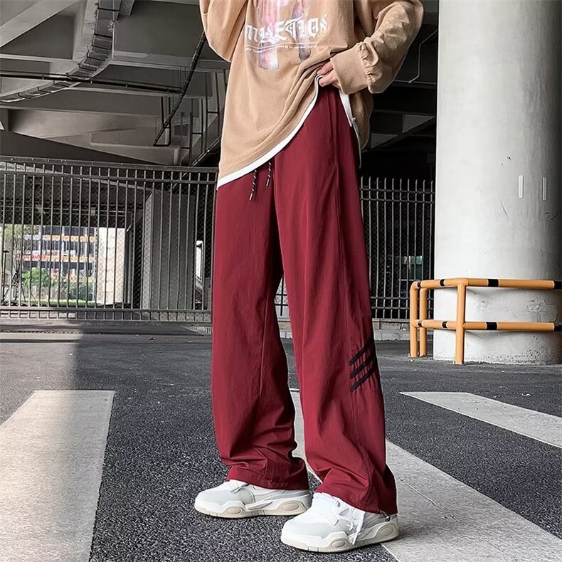 休闲裤男韩版潮流高街拼色运动裤2025秋季新款ins束脚裤K4455-P33,女装休闲裤,星座412