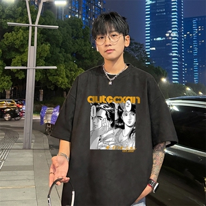 量大优  供视频  重磅麂皮绒短袖T恤男 JPDX219-特P19图片