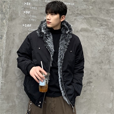 现货冬季美式座山雕加厚连帽棉服外套男女短款情侣棉衣，男装棉衣，电商C307