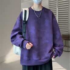 卫衣男青年春秋长袖青少年潮流休闲宽松学生打底衫WY3411-P55，男装T恤，星座1105-3