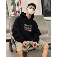 抖音得物高品质印花连帽卫衣秋冬装美式宽松连帽纯色卫衣ADL113，男装卫衣，电商A443