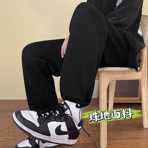 秋季新款休闲库珠地库空气基础卫裤直筒束脚针织包腰CK2305-P33图片