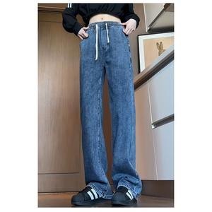 不断货，深度库存！牛仔裤男水洗长裤宽松阔腿裤子 A080-9291-P35图片