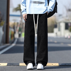 【现货】秋冬季新款牛仔裤港风松紧腰垂感百搭阔腿裤110-P35，男装牛仔裤，星座1006-1