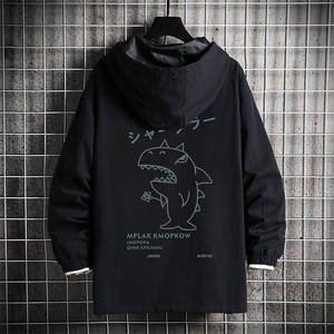 JK41092-P85 加棉款-P115 纯棉连帽夹克男士大码工装夹克男 网格图片