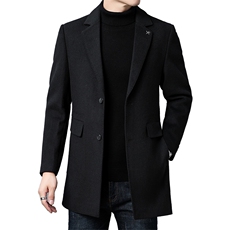 DZ38803钱塘2020-3冬季厚款商务休闲时尚中年男士西服大衣P240，男装毛呢大衣，钱塘207-3