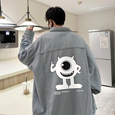 牛仔夹克男大码牛仔外套男茄克NJ77327-P60加绒款-P75，男装夹克，电商A040