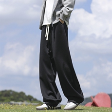 直筒卫裤男春秋季新款宽松休闲裤垂感阔腿男生运动长裤K7905-P35，男装休闲裤，星座505-3