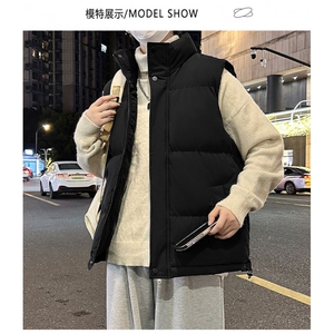 羽绒棉马甲男春秋季潮牌外穿丝棉坎肩休闲青少年秋冬口袋背心外套图片