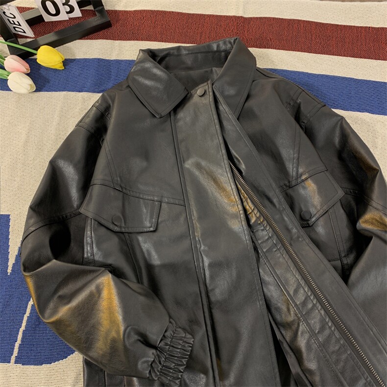 XZ221-1/JK508/P120控1582025春季高品质复古机车PU皮衣夹克外套,男装夹克,星座221-1