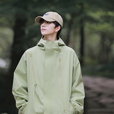 春季新款大码连帽冲锋衣户外夹克防水外套情侣款A266-JK8018-P45，男装夹克，电商A266