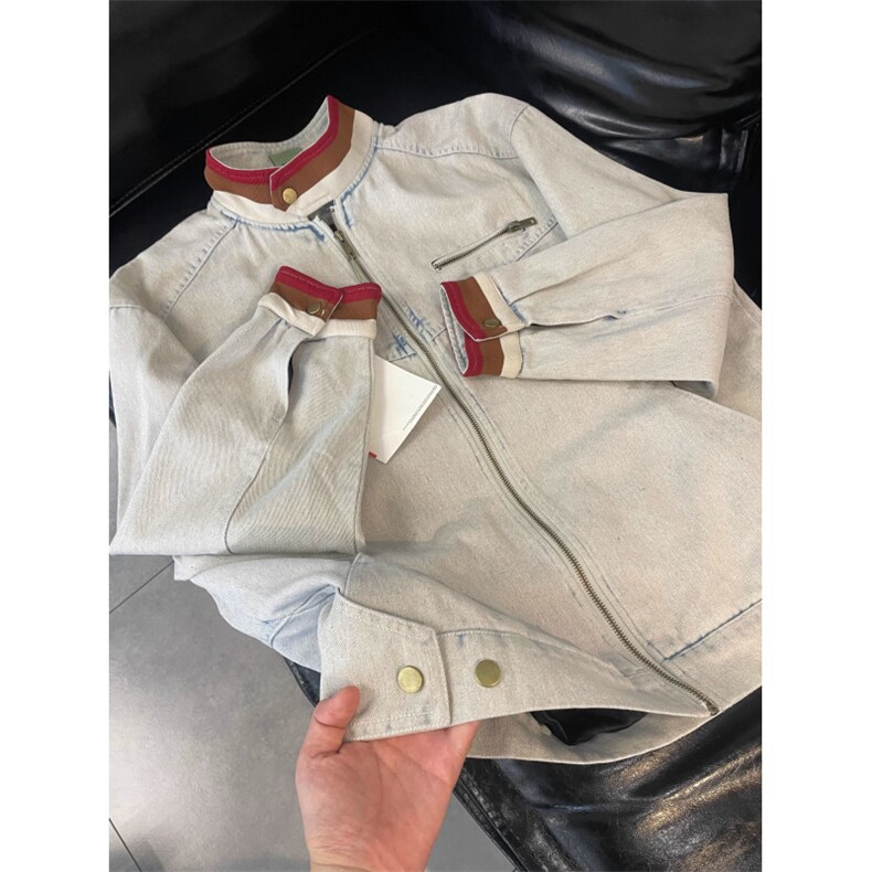 美式复古cleanfit牛仔外套男女春秋高级感痞帅底特律立领工装夹克,男装工装外套,星座601-1