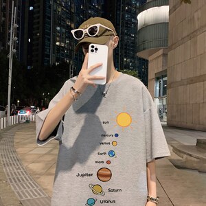 ！华夫格短袖T恤男士港风克莱因蓝体恤衫男大码HT21-P25图片
