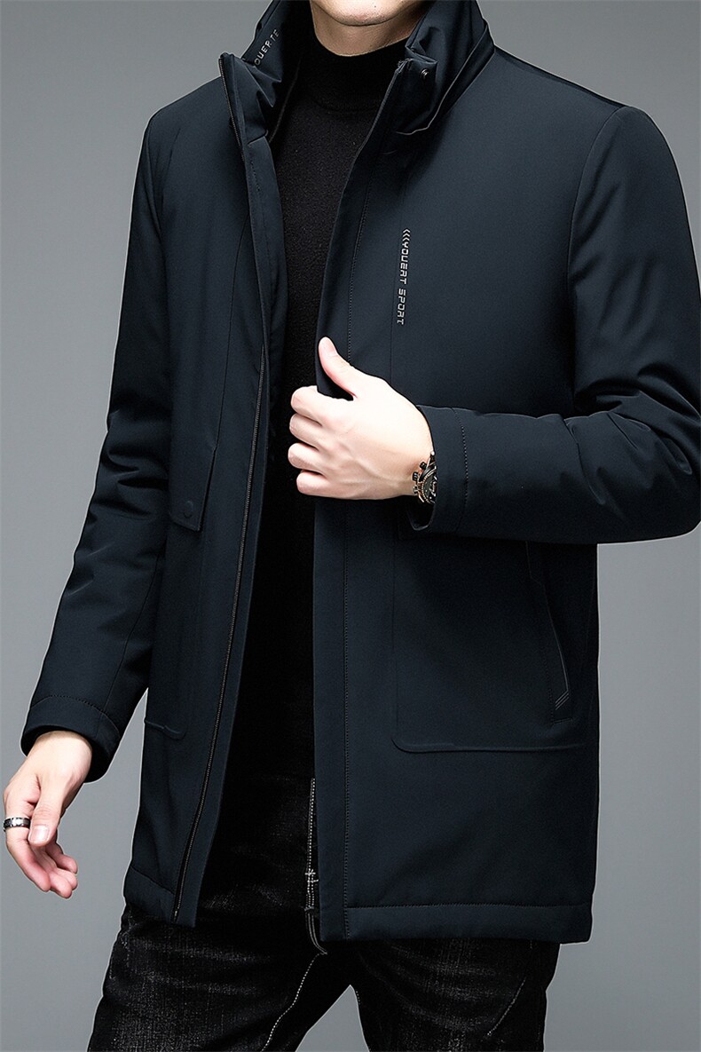 中老年可脱卸内胆羽绒服男长款冬装外套保暖防寒服ALXB9662-P365图片
