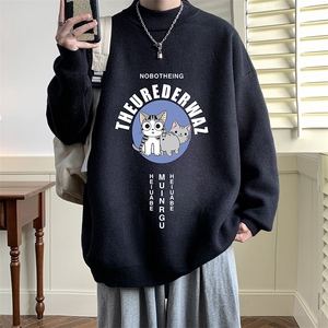 控68半高领毛衣男士大码针织衫男毛线衣男 M18160-P45 加绒款-P65图片