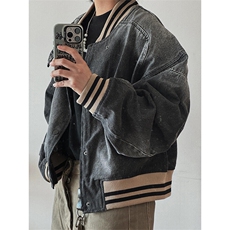 [有货]水洗牛仔外套棒球服夹克休闲百搭夹克JK8948特P78，男装工装外套，星座908-1