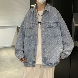 复古牛仔夹克美式oversize外套男宽松秋潮牌情侣装JK02066-P68图片