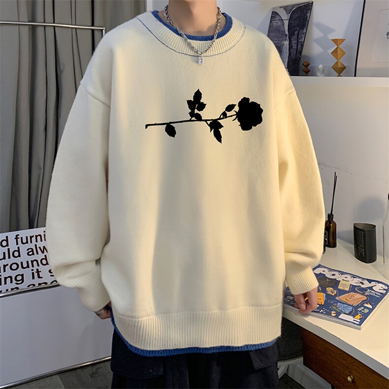 假两件毛衣男大码加绒针织衫男毛线衣M80360-P55加绒P70,男装针织衫/毛衣,电商A040