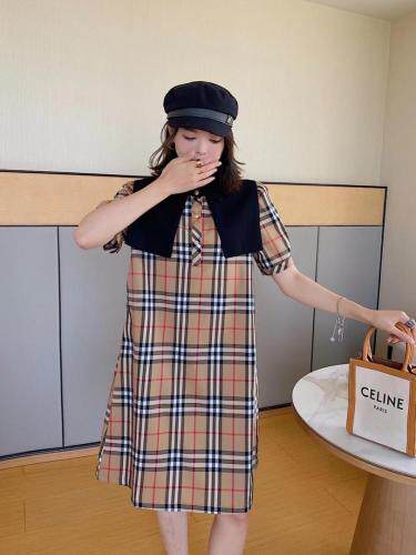 爱美欧夏季新款格子披肩连衣裙，女装连衣裙，爱美欧