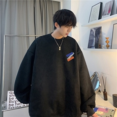 麂皮绒秋季新款2023宽松休闲卫衣字母印花JK23318-特批36控59，男装卫衣，星座605(原A050)
