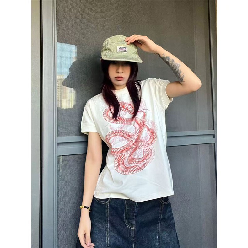 情侣男女蛇年限定短袖T恤D328-DX12-P25，男装T恤，电商D328