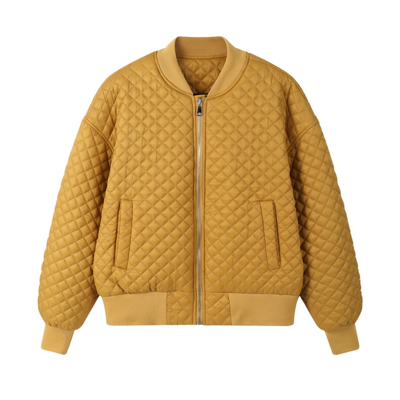 2025冬季潮牌菱形格棒球服棉衣加厚外套刺绣棉服男C208-1065-P98图片