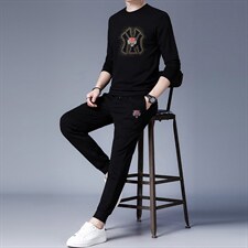 CAT3109钱塘2020-2秋季新款时尚休闲帅气中青年男士套装P119，男装休闲套装，钱塘207-2