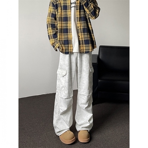 直筒裤工装脏脏裤休闲裤男女  美式高街潮牌长裤子K7048-P56图片