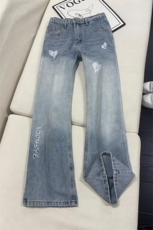 B221美式ins高街暗黑刺绣修身微喇牛仔裤LK25606-特P45控78，男装牛仔裤，电商B221