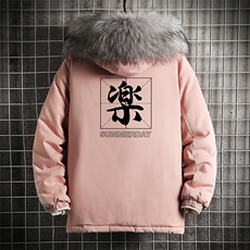 MM48197-P130冬季大毛领棉衣男士大码加厚棉袄男棉服网格，男装棉衣，电商A040A