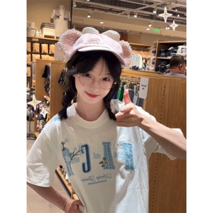 H0738-P35 刺绣小香风短袖T恤女图片