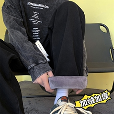 现货2W+加绒保暖松紧腰牛仔裤男A080-9291-常规P35加绒P45控68，男装牛仔裤，电商A080