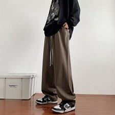 2022宽松直筒垂感西裤男潮牌ins高街阔腿拖地休闲长裤K4557-P33，男装休闲裤，星座512-2