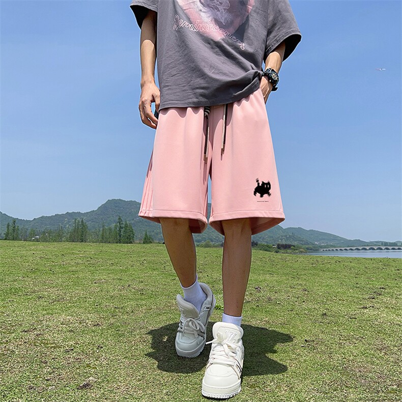 25年直播抖音得物品质运动男中裤五分休闲短裤K314P30控48图片