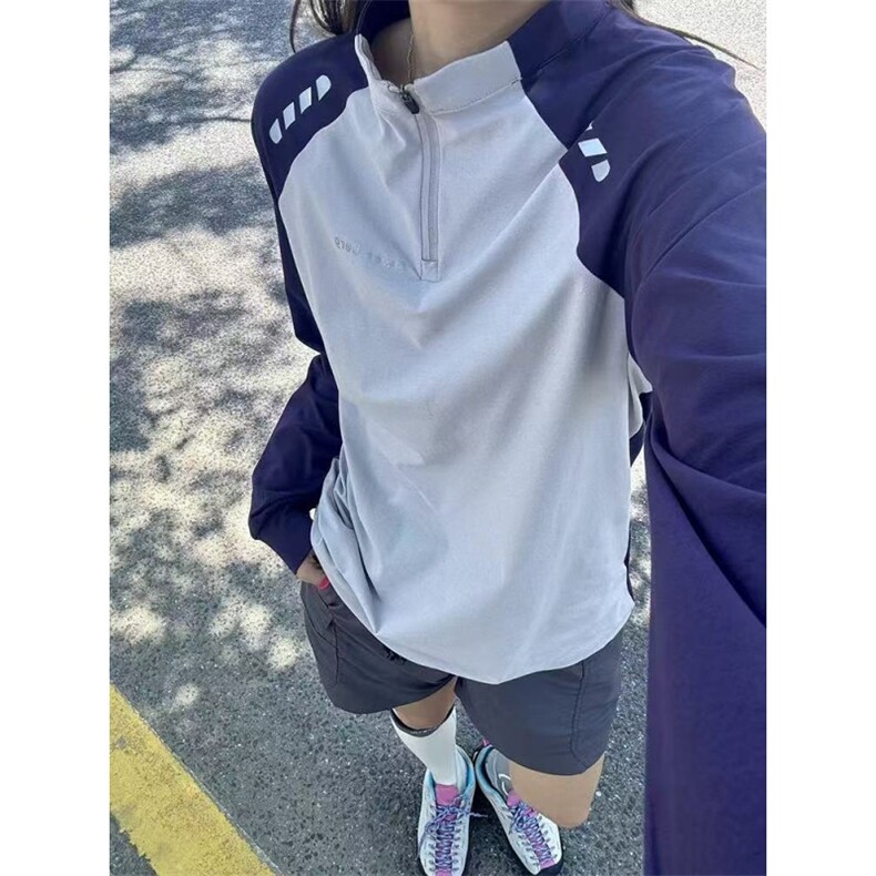 户外美学！春夏男女款吸汗透气运动健身跑步长袖TJSS12P35,男装T恤,电商D256A(原A064A)