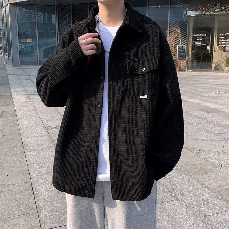 春季新款美式男外套 灯芯绒夹克LC43P38图片