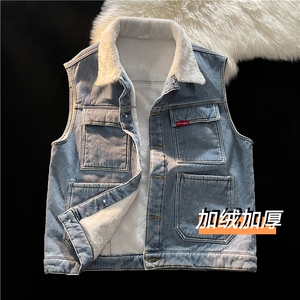 MJ208J-p68-限价98 M-5XL抖音情侣棉马甲男外穿大码羊羔毛cityboy图片