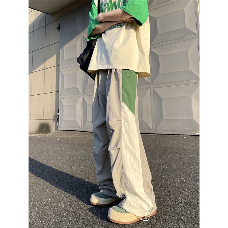 XZ612-K785-P55控79夏季伞兵裤运动街舞休闲裤撞色拼接速干裤,男装休闲裤,星座612
