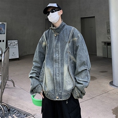 2024春季新款设计感扎染外套美式复古潮牌夹克现货W8138-P72，男装夹克，星座512-4