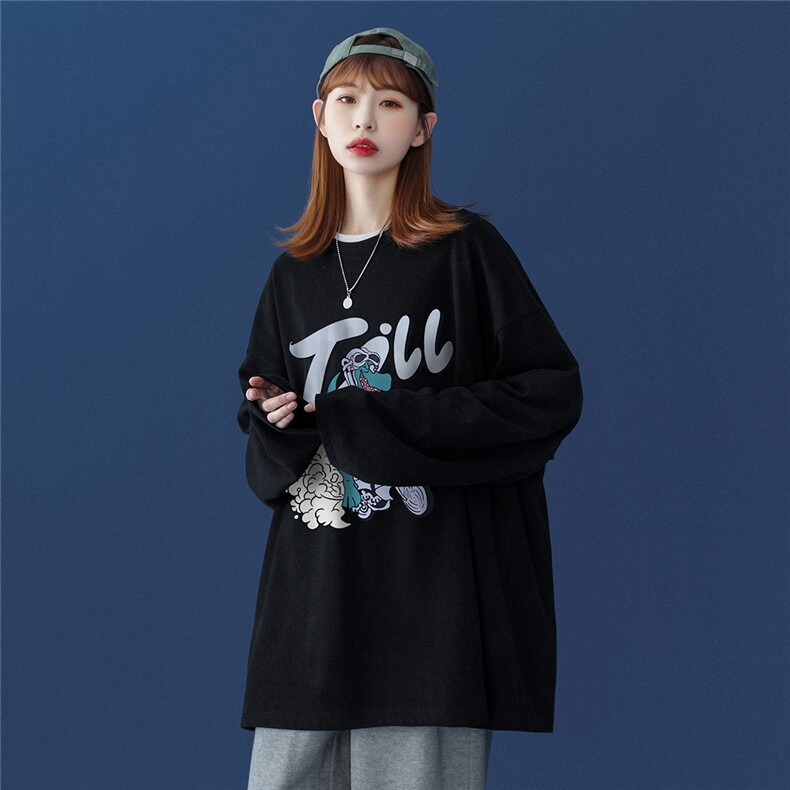 ！2023春季新品潮流行恐龙Fashion长袖T恤潮T115P25控38,男装T恤,A247A