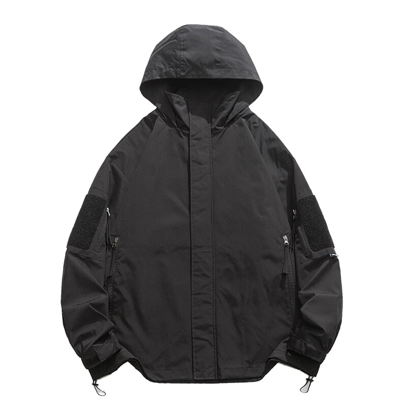春季新款魔术贴连帽夹克潮流机能风百搭冲锋衣外套CYJK9235-P80,男装夹克,电商A128